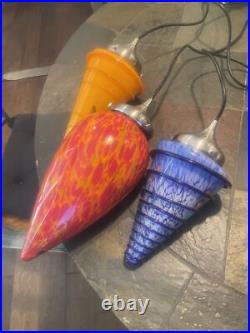 Retro/ Triple 3 Pendant Long Swag Lamp Light & Single Pendant Long Lamp