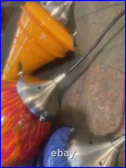 Retro/ Triple 3 Pendant Long Swag Lamp Light & Single Pendant Long Lamp