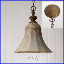 Rustic Vintage Savannah Bell Pendant Lamp Hanging Light Wired Ceiling Fixture