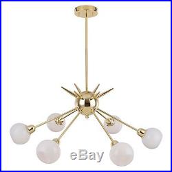 SALE Vintage Decor Metal 6 Lights Sputnik Chandelier Pendant Hanging Modern Lamp