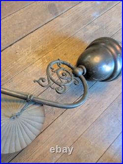 SUPERIOR MFG ANN ARBOR Torch Antique 28 Hanging Gas Ceiling Light Fixture Vtg