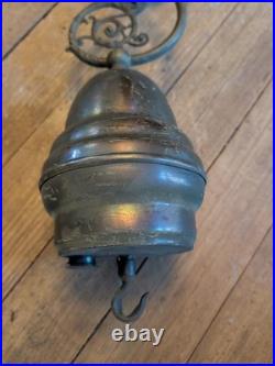 SUPERIOR MFG ANN ARBOR Torch Antique 28 Hanging Gas Ceiling Light Fixture Vtg