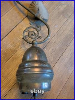 SUPERIOR MFG ANN ARBOR Torch Antique 28 Hanging Gas Ceiling Light Fixture Vtg