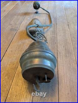 SUPERIOR MFG ANN ARBOR Torch Antique 28 Hanging Gas Ceiling Light Fixture Vtg
