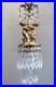 SWAG plugin Cherub hanging Lamp Chandelier Vintage spelter brass crystal prisms