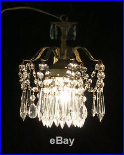Spider Ceiling hanging Lamp Brass Spelter chandelier Vintage Hollywood Regency