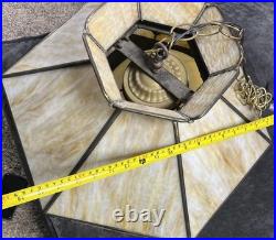 Stained Glass Ceiling Pendant Light Fixture Single Hanging Lamp