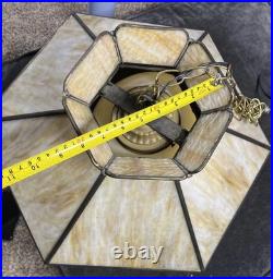 Stained Glass Ceiling Pendant Light Fixture Single Hanging Lamp