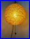Swag Hanging Spaghetti Lamp Light Globe Lucite Orange Vintage Mid Century