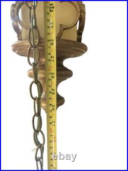 Swag Lamp Hanging Light Hollywood Regency Mid Century Modern Long Pendant