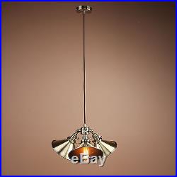 Three-headed Vintage Industrial Copper Hanging Pendant Light Shade Ceiling Lamp
