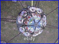 Tiffany Style Antique Stained Glass Slag Glass Panel Hanging Light Lamp Shade