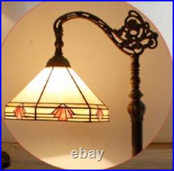 Tiffany Style Hanging Floor Lamp Vintage Handcrafted Stained Glass Light Lamps