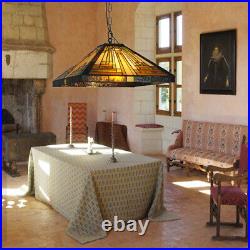 Tiffany Style Vintage Stained Glass Hanging Light Pendant Lamp Ceiling Fixture