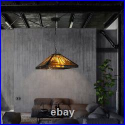 Tiffany Style Vintage Stained Glass Hanging Light Pendant Lamp Ceiling Fixture