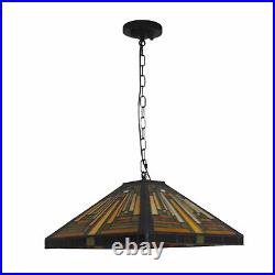 Tiffany Style Vintage Stained Glass Hanging Light Pendant Lamp Ceiling Fixture