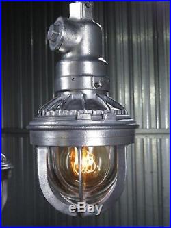 VINTAGE 50s BENJAMIN INDUSTRIAL PENDANT hanging explosion proof light barn lamp