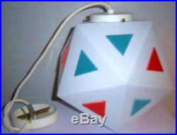 VINTAGE BURGER CHEF GLASS HANGING LIGHT retro lamp mcm space age 60s eames vtg