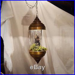 VINTAGE HANGING RAIN SHOWER OIL LAMP OLD GRIST WATER WHEEL Cleaned and Working