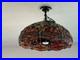 VINTAGE LARGE 22 DRAGONFLY TIFFANY STYLE STAINED GLASS HANGING SWAG LAMP Pickup