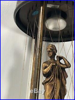 VTG 1970's Hanging 27 Rain Oil Swag Lamp with Goddess Johnson