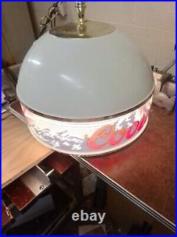 VTG 1980 Adolph Coors Beer Company Swag Pool Billiard 15D Hanging Light Lamp