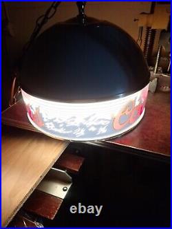VTG 1980 Adolph Coors Beer Company Swag Pool Billiard 15D Hanging Light Lamp