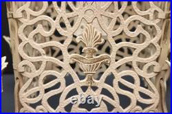 VTG ART DECO Hanging Lamp Gothic Spanish Revival Chandelier 4 Light Fixture ATQ