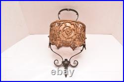 VTG ART DECO Hanging Lamp Lantern Gothic Spanish Mica Pedant Light Fixture