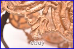 VTG ART DECO Hanging Lamp Lantern Gothic Spanish Mica Pedant Light Fixture