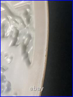 VTG Dillard M. Smith Milk Glass Raised Grape Hanging Swag Lamp Light Fixture