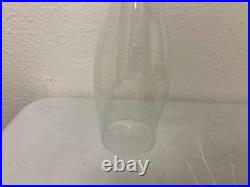 VTG Gone with the Wind Hand Painted Flower Hanging Hurricane Hanging Lamp