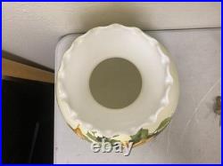 VTG Gone with the Wind Hand Painted Flower Hanging Hurricane Hanging Lamp