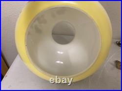 VTG Gone with the Wind Hand Painted Flower Hanging Hurricane Hanging Lamp