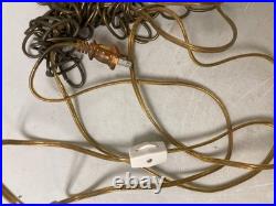 VTG Gone with the Wind Hand Painted Flower Hanging Hurricane Hanging Lamp