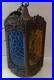 VTG Gothic Spanish Tudor Cathedral Style Hanging Lamp 5 panel Cast Metal Glass