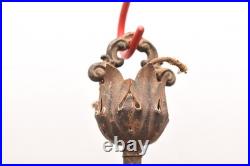 VTG Hanging Lamp Lantern Gothic Spanish Pedant Light Fixture Black Chandelier