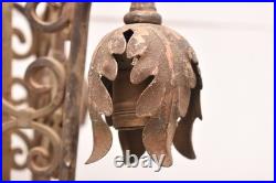 VTG Hanging Lamp Lantern Gothic Spanish Pedant Light Fixture Black Chandelier