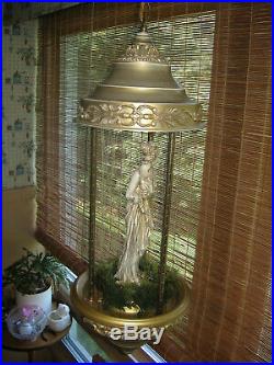 VTG Hanging Mineral Oil Rain Lamp Creators Inc. Nude Greek Goddess VGC Working