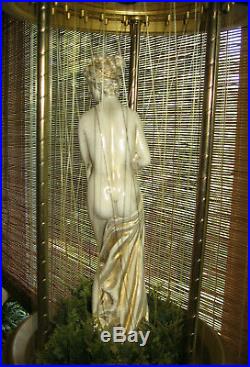 VTG Hanging Mineral Oil Rain Lamp Creators Inc. Nude Greek Goddess VGC Working