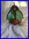 VTG Hanging Slag Glass Tulip Design Green & Orange With 13ft Cord On&Off Switch