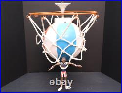 VTG Harlem Globetrotters Basketball Hoop Hanging Lamp Light Ball Rim NET FIGURE