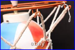 VTG Harlem Globetrotters Basketball Hoop Hanging Lamp Light Ball Rim NET FIGURE