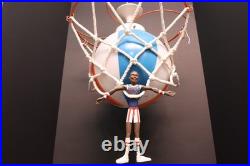 VTG Harlem Globetrotters Basketball Hoop Hanging Lamp Light Ball Rim NET FIGURE