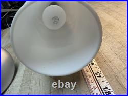 VTG Lighting White Glass Pendant Ceiling Lamp Light Restored MCM