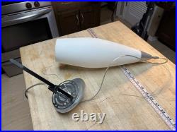 VTG Lighting White Glass Pendant Ceiling Lamp Light Restored MCM