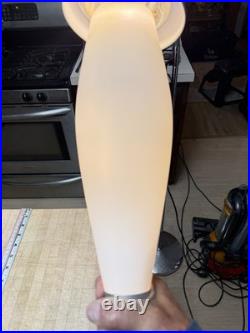 VTG Lighting White Glass Pendant Ceiling Lamp Light Restored MCM