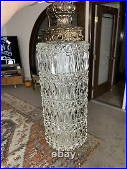 VTG MCM L&L WMC Hanging Crystal Ceiling Light Chandelier Working Excellent