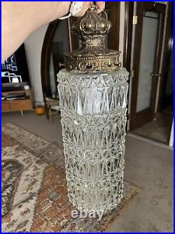 VTG MCM L&L WMC Hanging Crystal Ceiling Light Chandelier Working Excellent