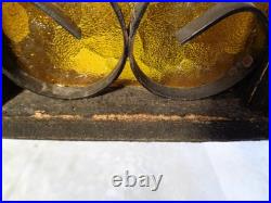 VTG MCM Spanish Revival Gothic Amber Hanging Swag Lamp Retro 1960's